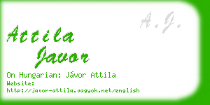 attila javor business card